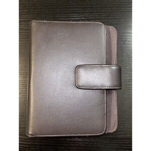 Super Rib World Wide Leather Brown 6 Ring Binder Sz 6 X 8”